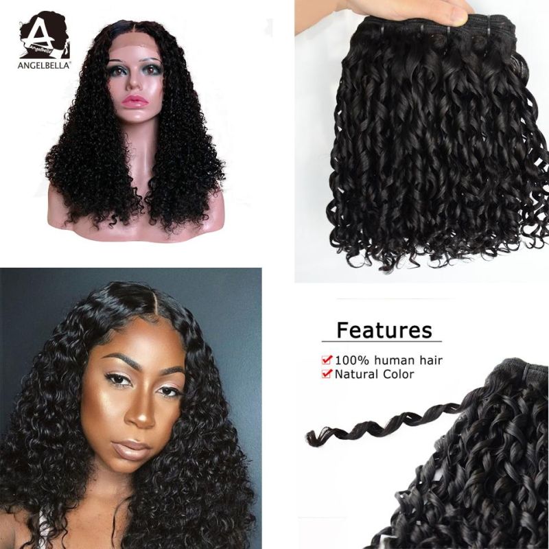Angelbella 100% Virgin Pixie Curl Hair, Brazilian Human Hair Bundles