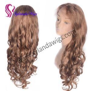 Top Quality #27 Loose Wavy Brazilian Remy Human Hair Lace Frontal Wig 6&quot;-26&quot; Human Hair Wig with Free Shipping
