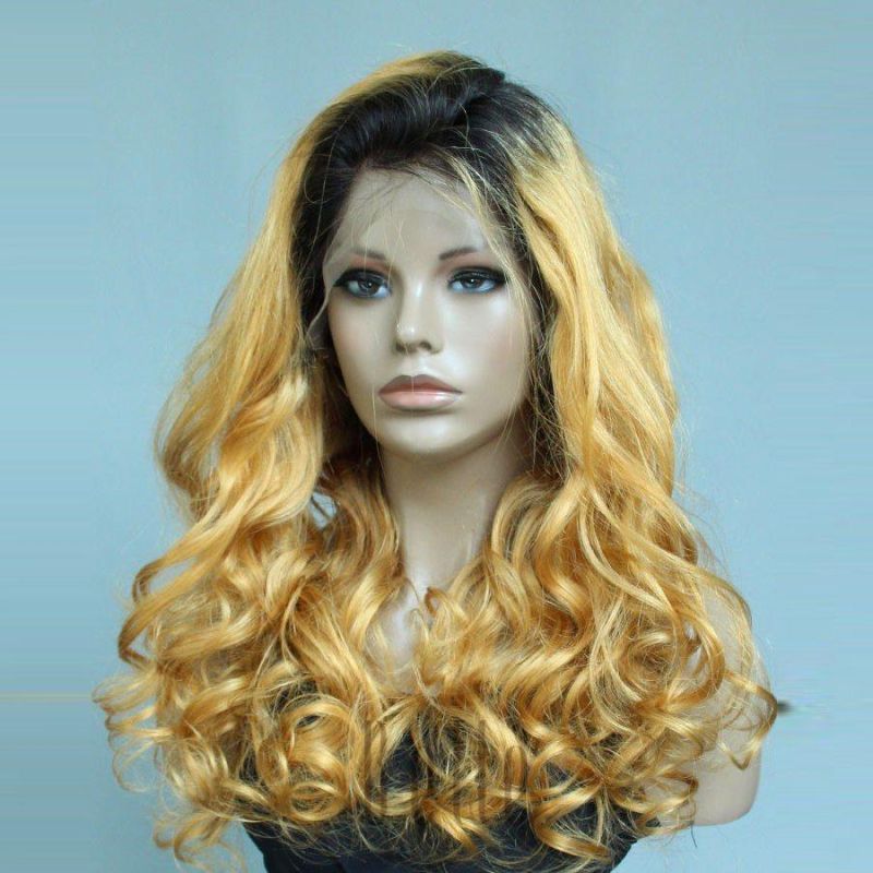 Free Parting 100% Human Hair Natural Looking Lace Front Wig