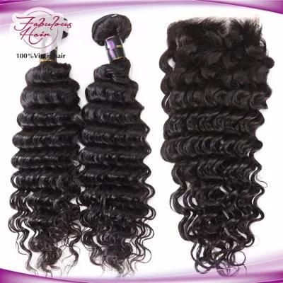 Good Quality 100% Human Hair Deep Wave Brazilian Hair Bundles