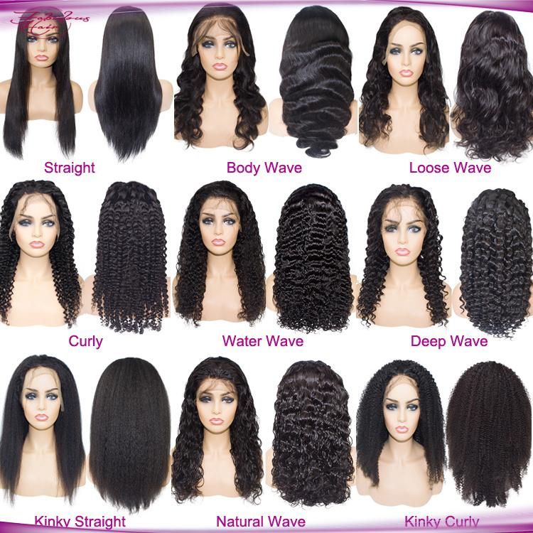 180 Density Human Hair Water Wave Lace Front Wigs