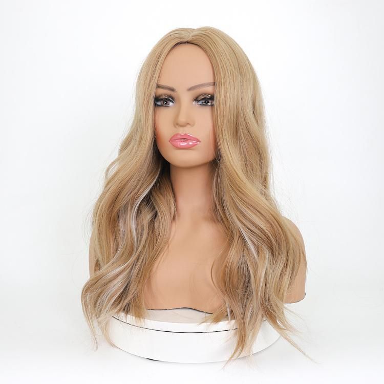 Wholesale Natural Fluffy Medium Part Synthetic Natural Wavy Long