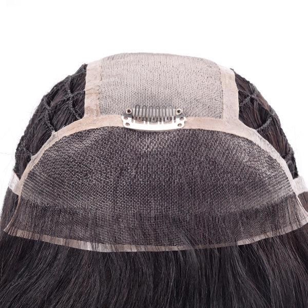 Custom Ladies Braided PE Line Integration Hair System with Mono Top