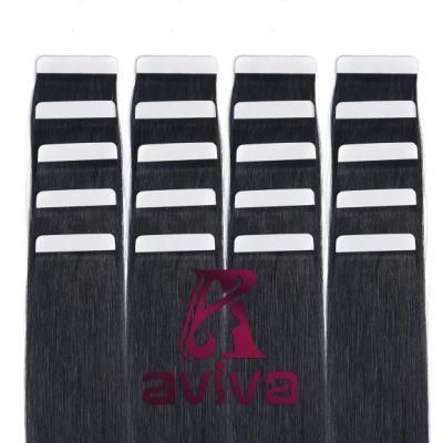Aviva Hair Extension Tape in Hair Extension Virgin Hair Skin Weft PU Tape Human Hair Extension (AV-TP0016-1B)