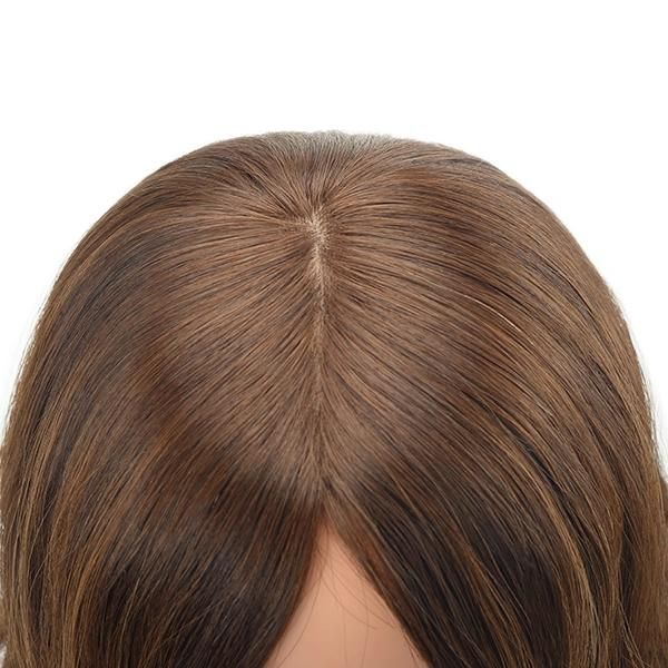 Long Hair Long Layer Light Brown Tone Wavy European Hair Kosher Human Hair Wig