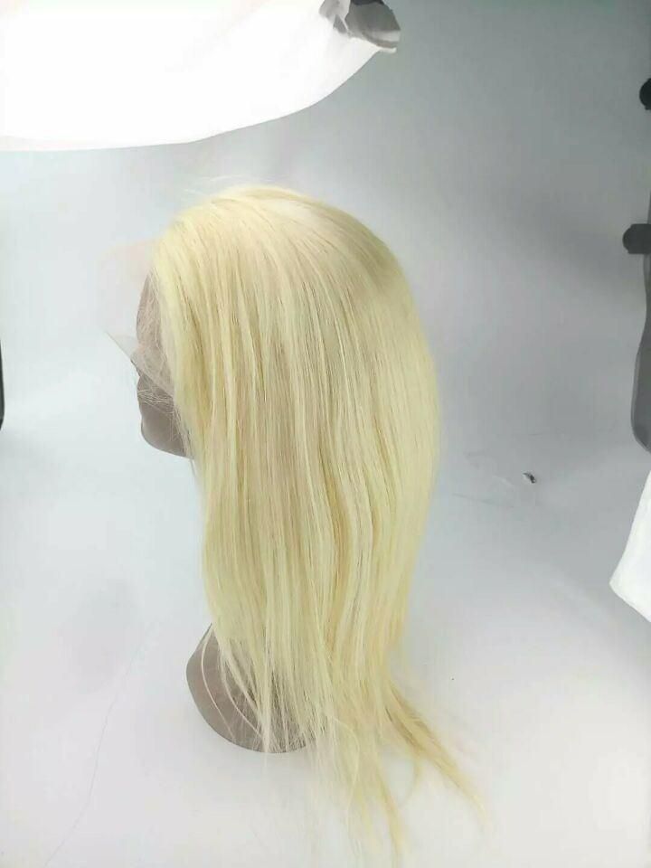 8A Full Lace Human Hair Wigs Blonde 613 Brazilian Virgin Hair Straight Gluless Lace Front Human Hair Wigs for Black/White Women