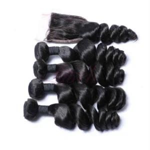 Brazilian Loose Wave Hair Bundles Natural Black Virgin Hair