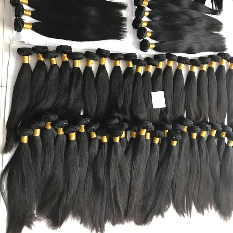 Super Double Drawn Bone Straight Raw Indian Human Hair