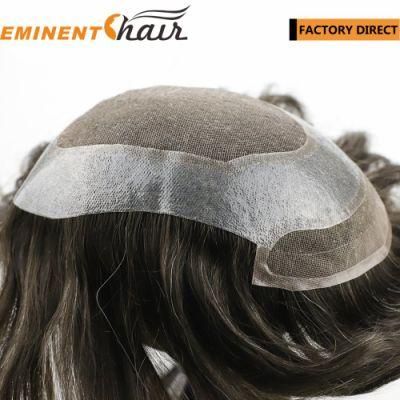 Natural Hairline Human Hair Custom Toupee Hairpiece