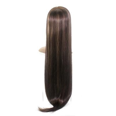 Fine Welded Mono with PU Back Sides Long Human Hair System for Women