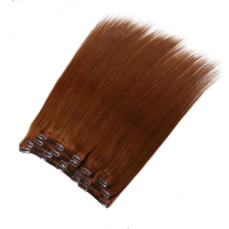 100% Human Hair Remy Virgin Triple Weft Double Drawn Clip in Hair Extensions #33