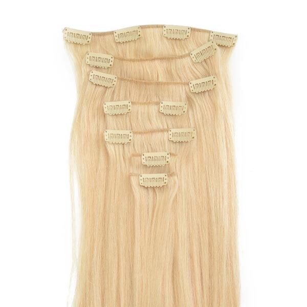 Chinese Remy Hair Blond Clip-in Hair System