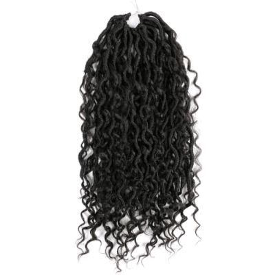 Faux Goddess River Fauxs Locs Braid Hair Crochet Hair Pre-Looped Skinny Wavy with Curly Hair