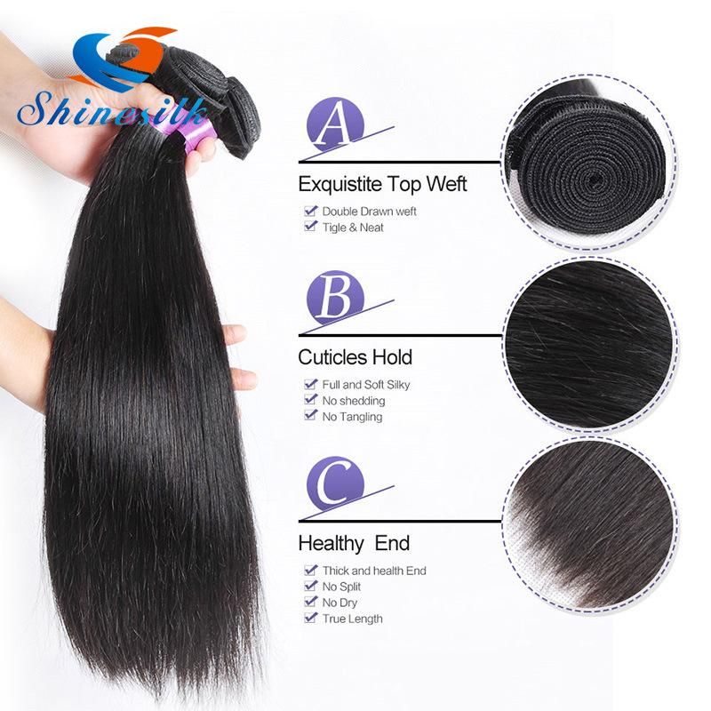 Factory Supply High Quality Brazilian Human Virgin Natural Hair Extension