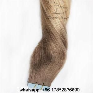 Human Hair Extensions PU Tape Remy Hair Full Head Balayage Color 6/613 Skin Weft Vrigin Hair 50g 20PCS Hair Extensions