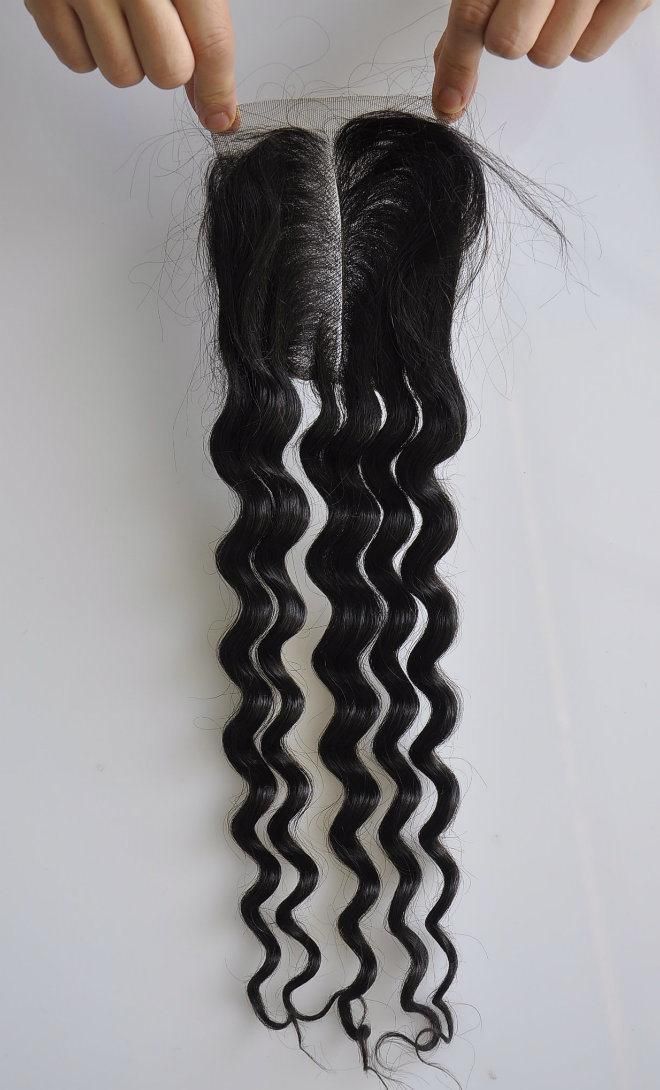 Virgin Human Hair Lace Closure at Wholesale Price (Deep Wave)