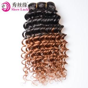 China Factory Supply Original 1b/30 Ombre Hair Deep Wave Raw Malaysian Human Hair Weft