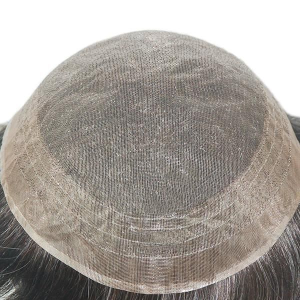 Durable and Invisible Mono Lace Base Human Hair Toupee