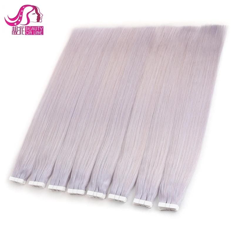Piano Color Remy Tape in Hair Extensions on Tape Weft Hair Straight 20PCS Invisable Tape Hair 16-24" Seamless Skin Weft Hair