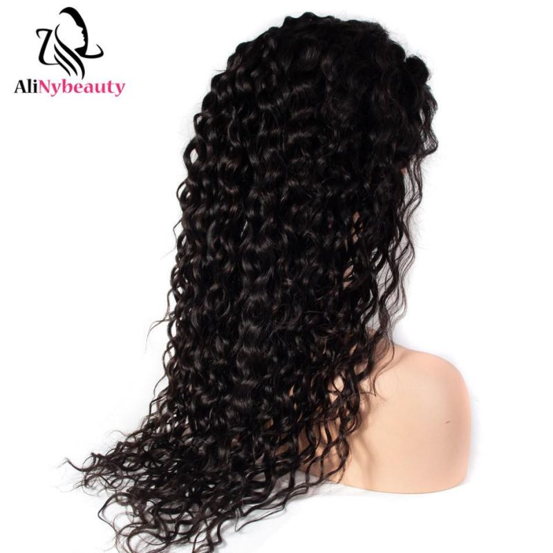 Factory Price Wholesale Unprocessed 100% Water Wave Lace Front Wig