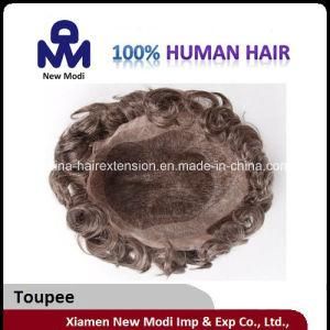 Human Hair Toupee with Virgin Human Hair
