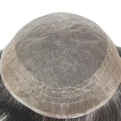 Durable and Invisible Mono Lace Base Human Hair Toupee