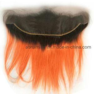 Body Wave 1b/Orange Purple Red Pink Green Ombre Color Remy Full Lace Frontal Closure Straight Indian Hair