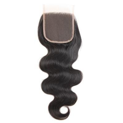Kbeth Body Wave 4*4 Transparent Lace 20inch Closure Good Price Femme Human Hair Toupees in Stock Wholesale