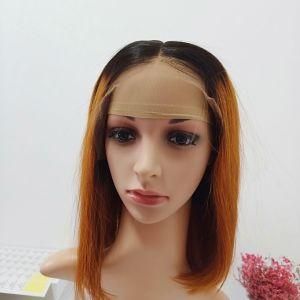 Customized Brazilian Human Hair 10inch Ombre Short Bob Lace Front Wig