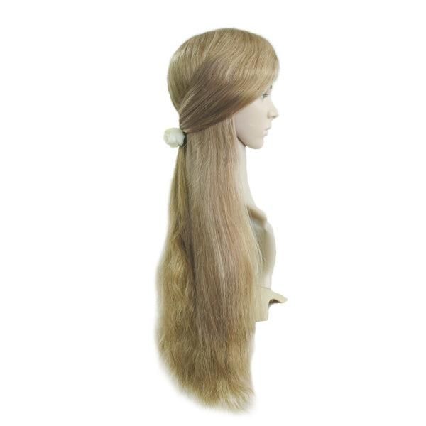 Fine Mono with Lace Front Women′s Long Toupee