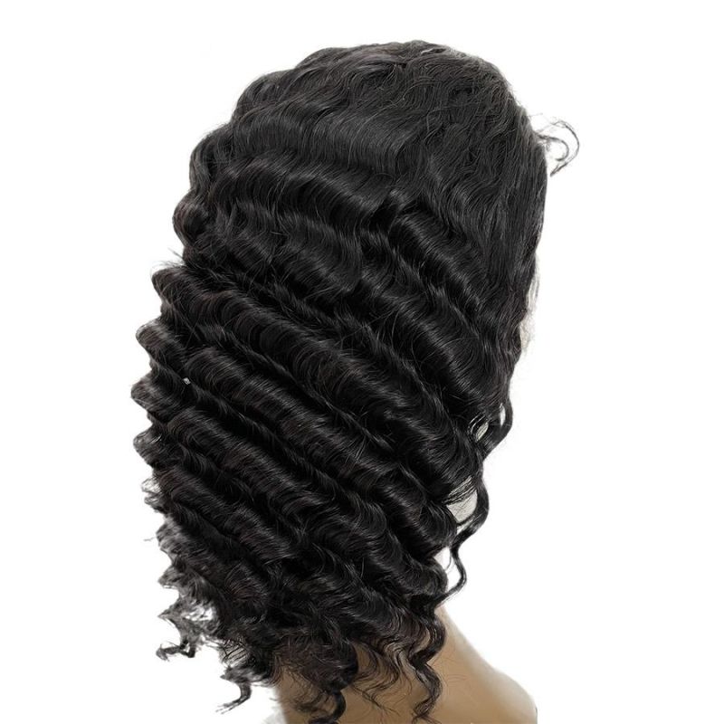 High Quality Wholesale Deep Wave Brazilian Human Hair 13*4 Frontal Lace Wig