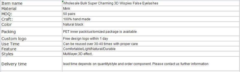 Wholesale Bulk Super Charming 3D Wispies False Eyelashes