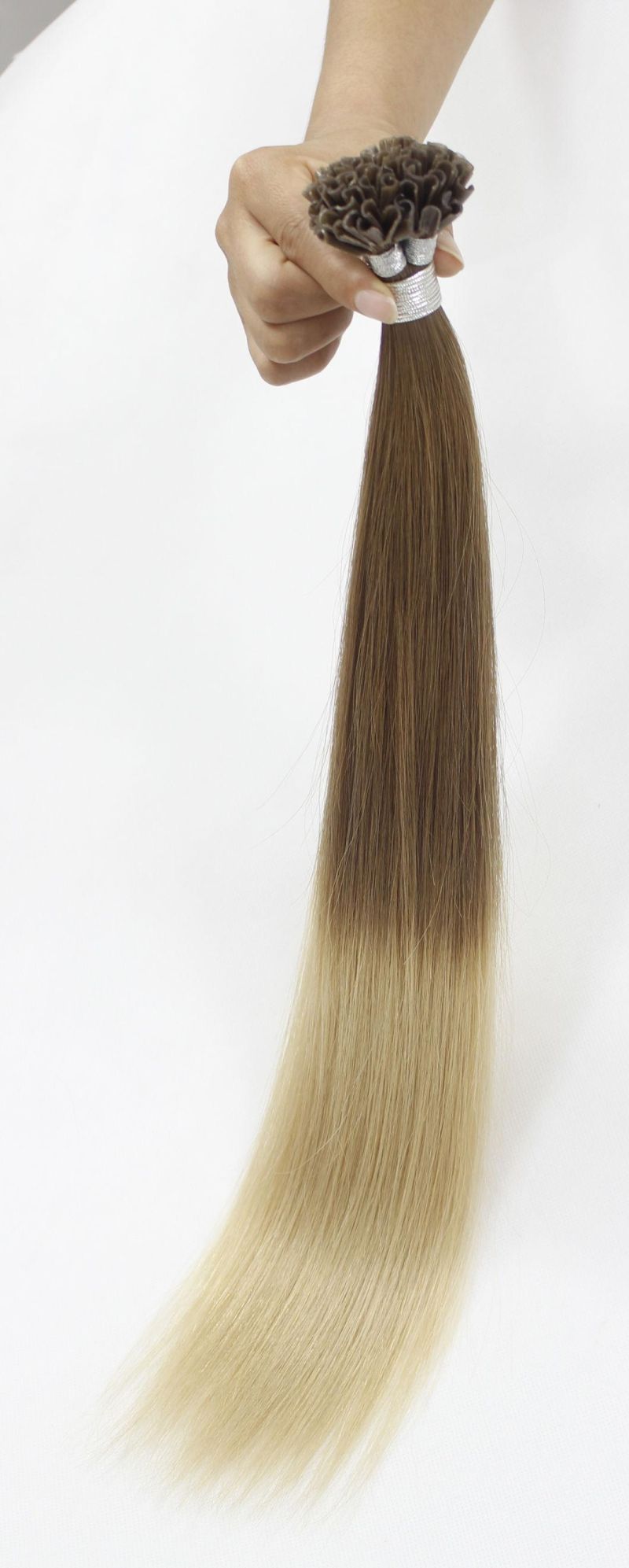 U-Tip Extensions Brazilian Straight Human Hair Bundles Ombre Color Remy Human Hair Extensions U-Tip Extensions Brazilian Straight Human Hair