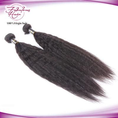 Kinky Straight 100% Remy Natural Indian Virgin Human Hair Extensions