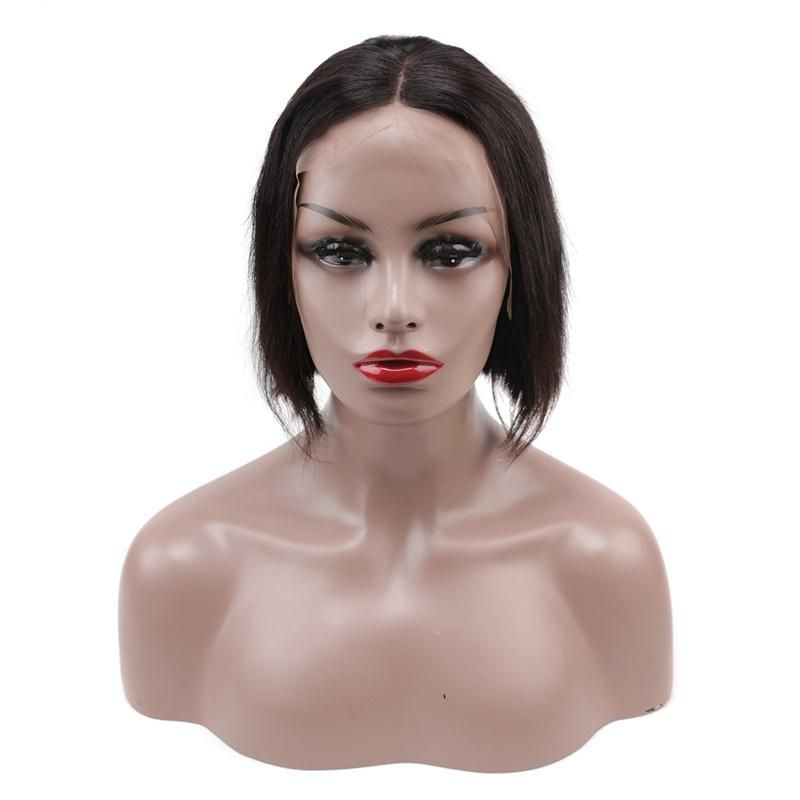 Factory Price Black Straight Cheap with Baby Woman Wavy Virgin HD Short Brazilian 100% Bob Human Hair Lace Front Wigs