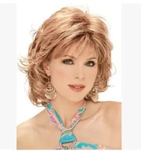 Women Nice Short Natural Small Volume Wig Blond Synthetic Hair Wigs