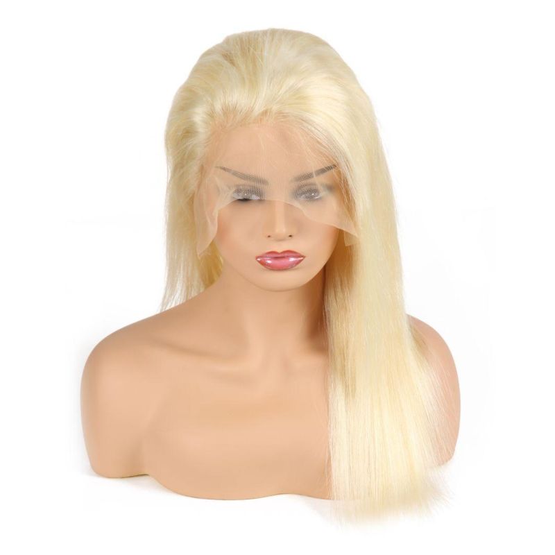 Kbeth Human Hair Wigs with Closure Lace Front Blonde 100% Virgin Human Hair Extension Peruvian Straight Colored Lace Wigs for Black Woman
