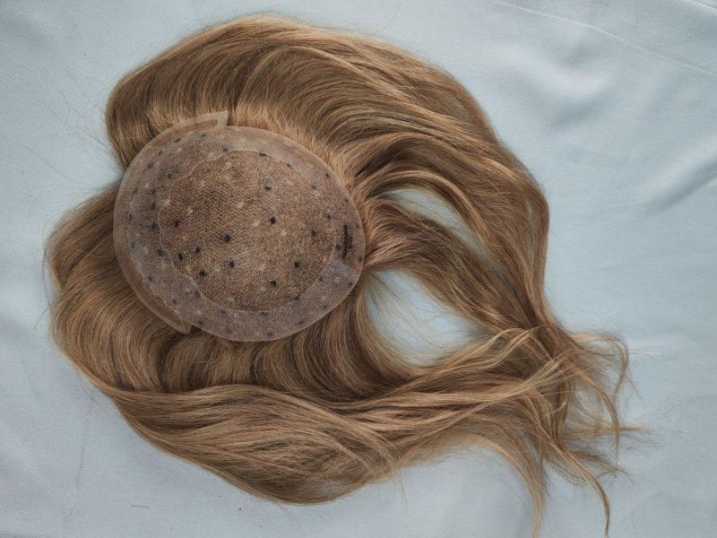 2022 Most Popular Ventilated Fine Welded Mono Human Hair Toupee Made of Human Remy Hair