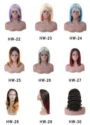 New Fashion Colored Human Hair Wigs Lace Frontal Wigs