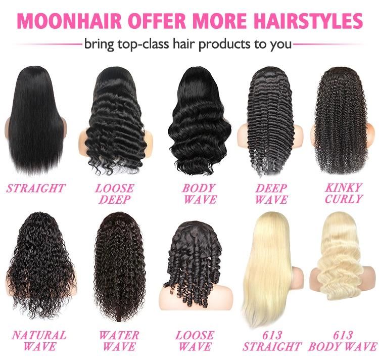 Moonhair Wholesale 100% Virgin Remy Human Hair Wigs 10A Grade Cheap Brazilian Wig Straight 13X4 HD Transparent Lace Frontal Wig