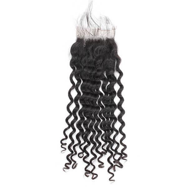 Swiss Lace Monowith Black Curl Hairpiece