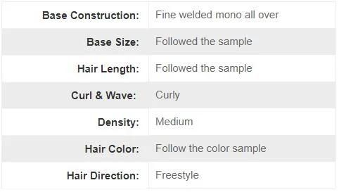 Fine Welded Mono All Over Human Hair Wig for Women