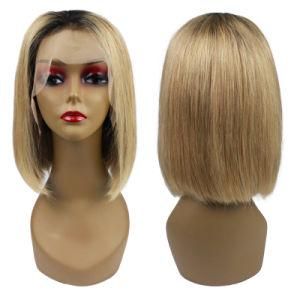 Brazilian Virgin Human Hair Silk Straight Bob Full Lace Wig Hand Made