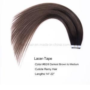 Hot Sale All Color Ombre B#2/6 Human Hair Seamless Tape in Hair Extensions