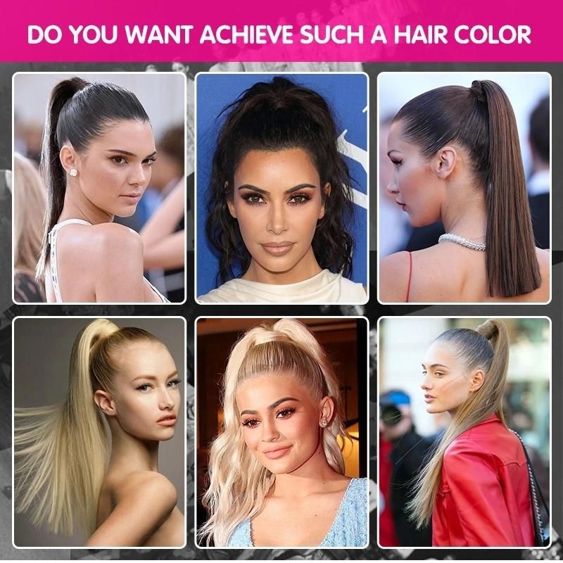 10-40inch Double Drawn 100% Remy Russia Human Hair Wrap Clip Ponytail Hair Extension, Wholesale Drawstring Ponytail Hairpiece, Human Hair Ponytail Extensions