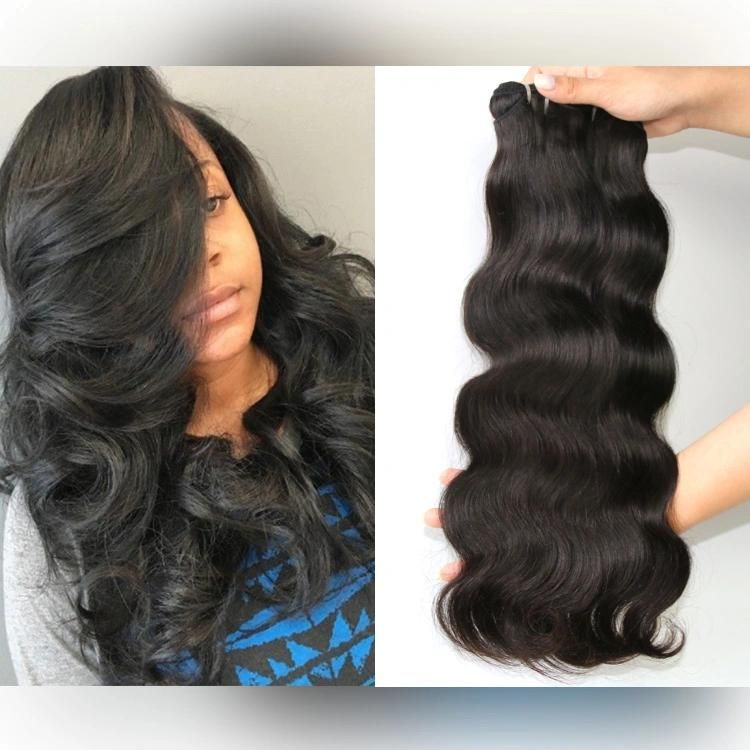 Kbeth Body Wave Human Hair Extension with 4*4 HD Lace Closure for Girl Friend Gift Top Grade Soft and Breathable Cool Sexy Black Beauty Brazilian Hair Bundles