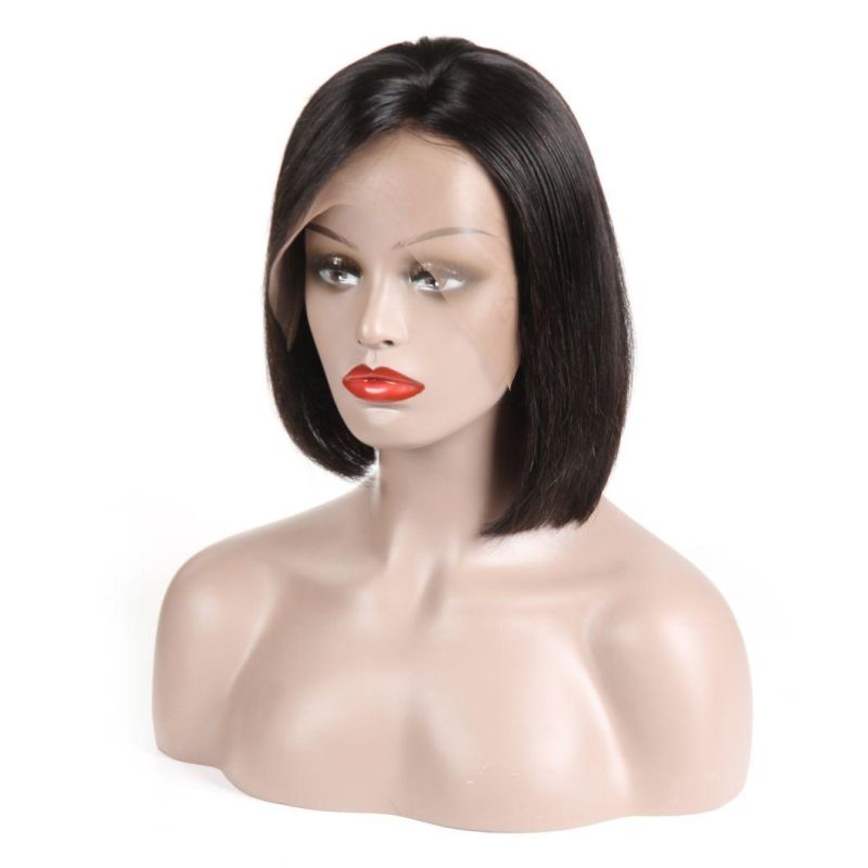 Kbeth Human Hair Wig for Black Woman High Quality Peruvian Hair Extensions Short Cut 100% Virgin Natural Straight Hair Full Lace Wigs Wholesale Price