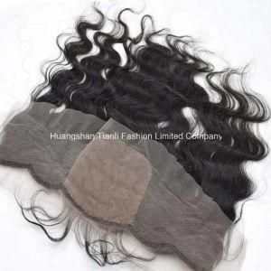 16&quot; Silk Base Frontal Closure 13*4 Bw Lace Frontal Human Hairpieces