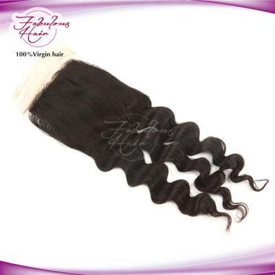 Unprocessed Human Lace Hair Closures 4*4 Loose Curly Wave