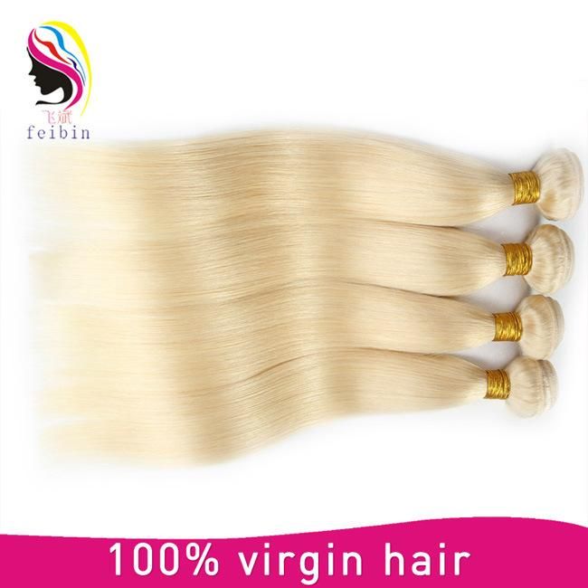 Cheap Brazilian Hair 613 Blond Color Straight Human Hair Extensions